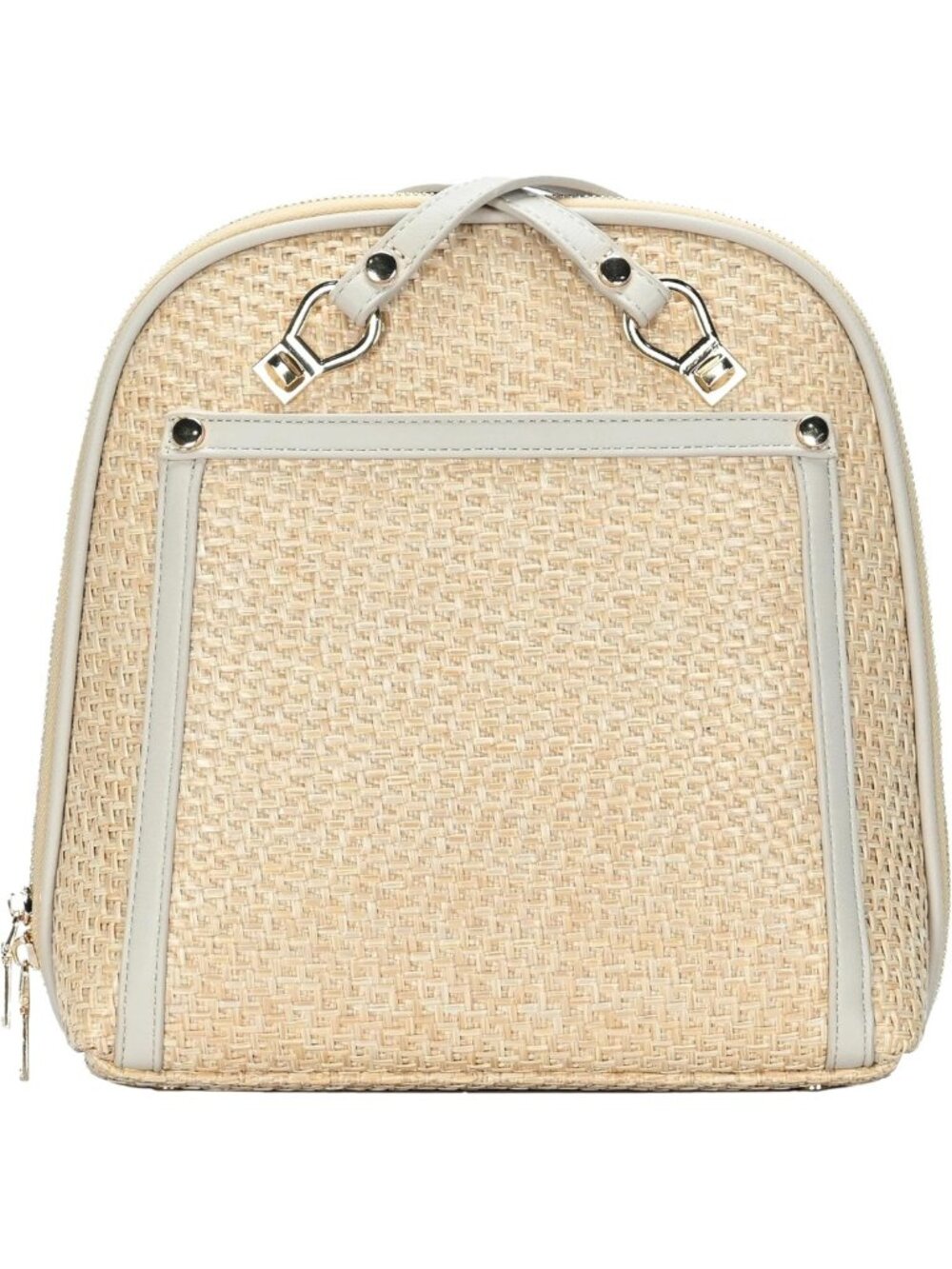 Daisy Bamboo Straw Convertible Backpack Purse for Women - Lightweight